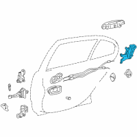 OEM 2001 Lexus IS300 Rear Door Lock Assembly, Left Diagram - 69340-53021