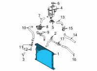 OEM 2022 Lexus NX350 RADIATOR ASSY, INTER Diagram - 16550-25010