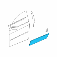 OEM Cadillac SRX Side Molding Diagram - 88980893