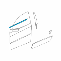 OEM 2008 Cadillac SRX Belt Weatherstrip Diagram - 25804697