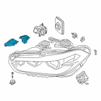 OEM 2021 BMW X2 Led Module Daytime Driving Lights Left Diagram - 63-11-7-489-237