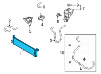 OEM 2022 Toyota Highlander Inverter Cooler Diagram - G9010-48100