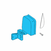 OEM Jeep Outside Rear-View Mirror Left Diagram - 68313481AE