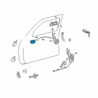 OEM Toyota Tercel Handle, Inside Diagram - 69206-10070-B1