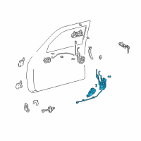 OEM 1996 Toyota 4Runner Front Door Lock Assembly, Left Diagram - 69040-35150