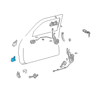 OEM 1993 Toyota T100 Upper Hinge Diagram - 68730-34010