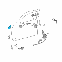 OEM 2000 Toyota 4Runner Upper Hinge Diagram - 68740-34010