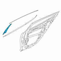 OEM 2020 Kia Stinger GARNISH Assembly-Rear Door F Diagram - 83250J5000