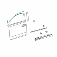 OEM 2018 Lexus RX350L MOULDING, Front Door Window Diagram - 75753-48020