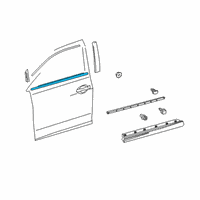 OEM 2018 Lexus RX350L Moulding Assy, Front Door Belt Diagram - 75710-48090