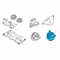 OEM 2014 BMW M6 Engine Mount Left Diagram - 22-11-6-851-263