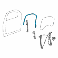 OEM 2021 GMC Sierra 1500 Run Weatherstrip Diagram - 84729892