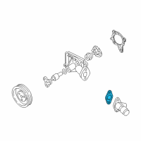 OEM 2000 Kia Spectra Gasket-Inlet Water Pump Diagram - 0K24715165B