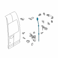 OEM 2013 Ford Transit Connect Upper Latch Diagram - 9T1Z-6143286-C