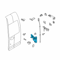 OEM 2010 Ford Transit Connect Lower Latch Diagram - BT1Z-6143288-B