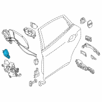 OEM 2019 Infiniti Q70L Automatic Rear Door Lock Actuator Assembly, Right Diagram - 82552-AR000