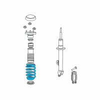 OEM 2006 Chrysler 300 Front Coil Spring Diagram - 4895642AC