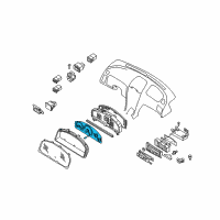 OEM 2002 Infiniti I35 Instrument Cluster Speedometer Assembly Diagram - 24820-5Y702