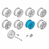 OEM 2017 BMW X6 Disc Wheel, Light Alloy, Orbitgrey Diagram - 36-11-2-284-650