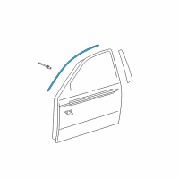OEM Lexus IS350 Moulding, Front Door Window Frame, Upper LH Diagram - 75754-53010