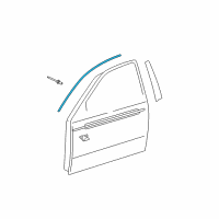 OEM 2012 Lexus IS F Moulding, Front Door Window Frame, Upper LH Diagram - 75754-53010