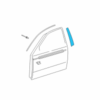 OEM 2009 Lexus IS F Moulding, Front Door Window Frame, Rear RH Diagram - 75755-53010