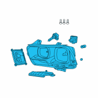 OEM 2012 Dodge Charger Headlamp Diagram - 57010410AF