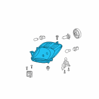 OEM 2007 Toyota Yaris Composite Headlamp Diagram - 81130-52611