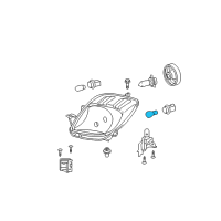 OEM 2007 Toyota Yaris Exterior Bulbs Diagram - 90981-15020