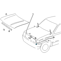 OEM 2000 Toyota 4Runner Release Cable Diagram - 53630-35060