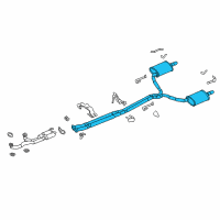 OEM 2016 Ford Police Interceptor Sedan Muffler & Pipe Diagram - DG1Z-5230-F