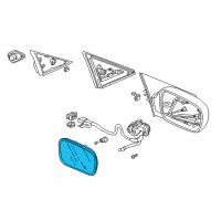 OEM Acura CL Mirror Sub-Assembly, Passenger Side (Heated) Diagram - 76203-S3M-A21