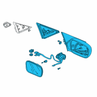 OEM 2002 Acura CL Mirror Assembly, Passenger Side Door (Nighthawk Black Pearl) (Heated) (Memory) Diagram - 76200-S3M-A31ZB