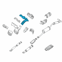 OEM Nissan Quest Exhaust Manifold Assembly Diagram - 14002-7B000