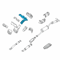 OEM 2002 Nissan Quest Exhaust Manifold Assembly Diagram - 14002-7B000