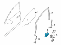 OEM 2022 Nissan Sentra MOTOR ASSY-REGULATOR, LH Diagram - 80751-6LE1C