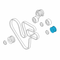OEM 2010 BMW X6 Drive Belt Idler Pulley Diagram - 11-28-7-559-889