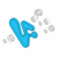OEM BMW 740i Ribbed V-Belt Diagram - 11-28-7-628-279
