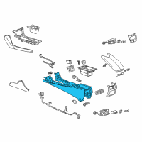 OEM 2016 Cadillac ATS Console Base Diagram - 23243380