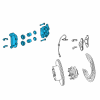 OEM Pontiac Caliper Assembly Diagram - 92193439