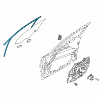 OEM Kia Stinger Run Assembly-Front Door Window Glass Diagram - 82530J5000