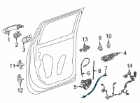 OEM 2021 Chevrolet Silverado 3500 HD Lock Cable Diagram - 23506180