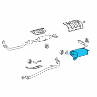 OEM 2015 Toyota Avalon Rear Muffler Diagram - 17430-0V250