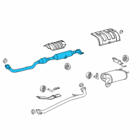 OEM Toyota Avalon Front Pipe Diagram - 17410-0V111