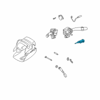 OEM 2004 Toyota MR2 Spyder Cylinder & Keys Diagram - 69057-17170