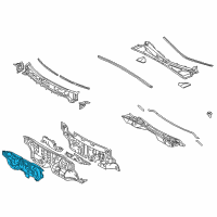 OEM Lexus RX400h Insulator, Dash Panel, Outer Diagram - 55223-48100