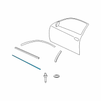 OEM 2001 Chevrolet Monte Carlo Side Molding Diagram - 10402572