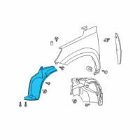 OEM 2007 Saturn Outlook Fender Liner Diagram - 25965595