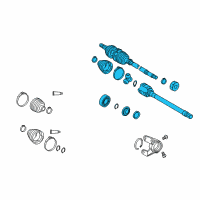 OEM Pontiac Vibe Cv Axle Shaft (W/Wheel Speed Sensor Ring) Diagram - 19183748