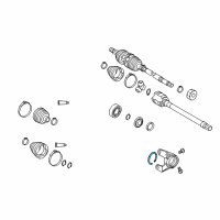 OEM Pontiac Vibe Ring, Front Wheel Drive Shaft Bearing Retainer Diagram - 19183768